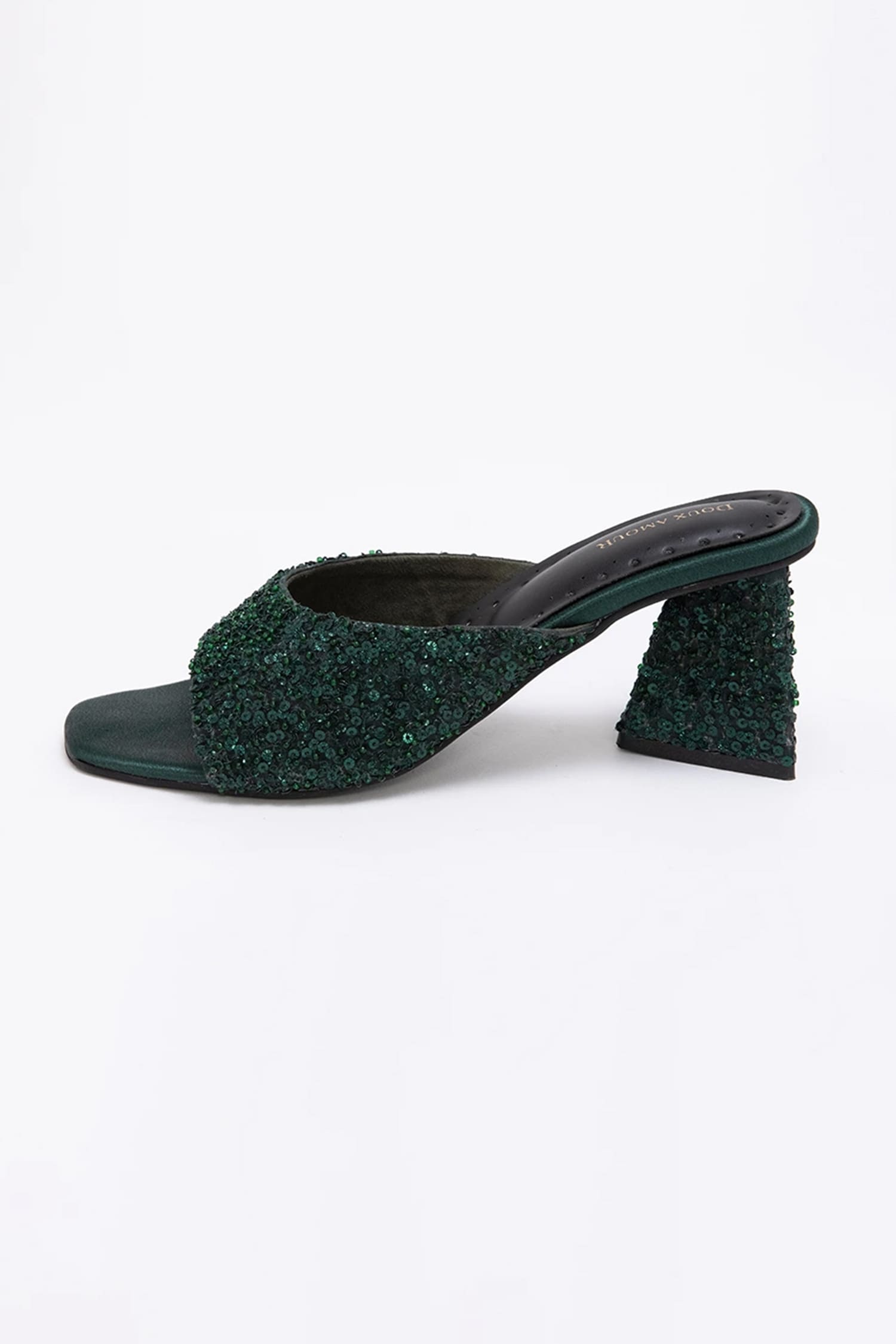Doux Amour Green Valencia Nebula Embellished Heels