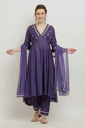 Women Beige Chanderi Gold Foil High Low Shirt