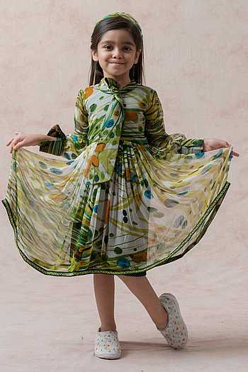 Summer Arrival Jungle and Animals Pattern Sleeveless Dress for Stylish Girls