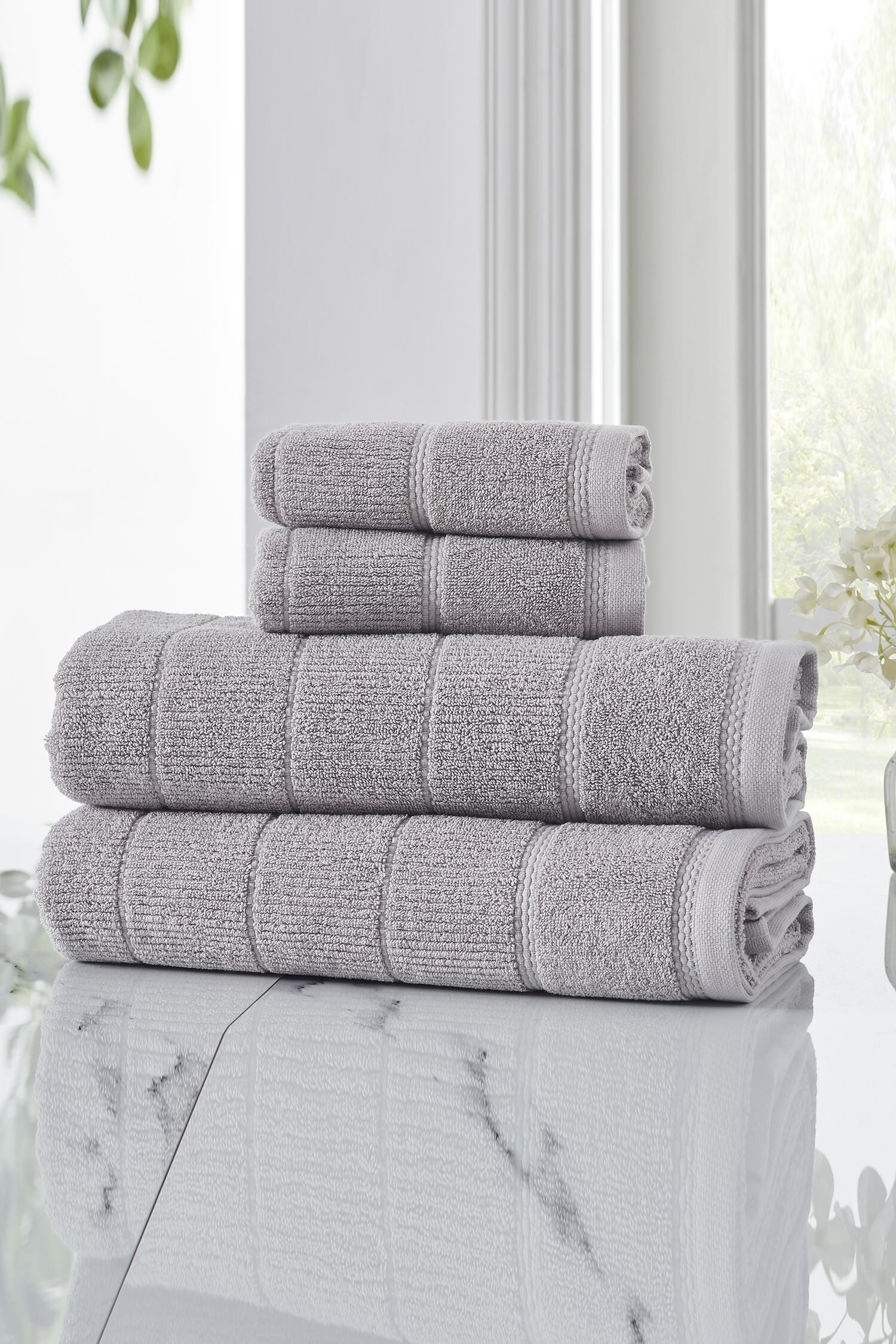 Houmn Symmetry Geometric Towel Set