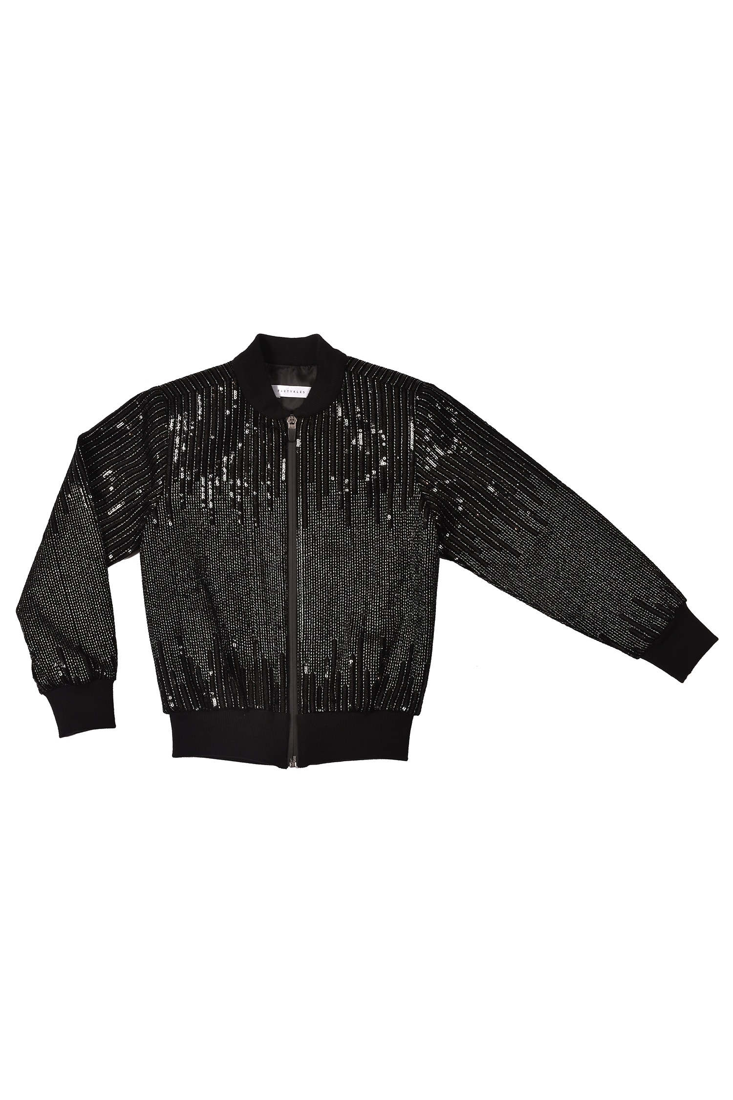 Buy Partykles Black Velvet Bomber Jacket For Boys Online | Aza Fashions