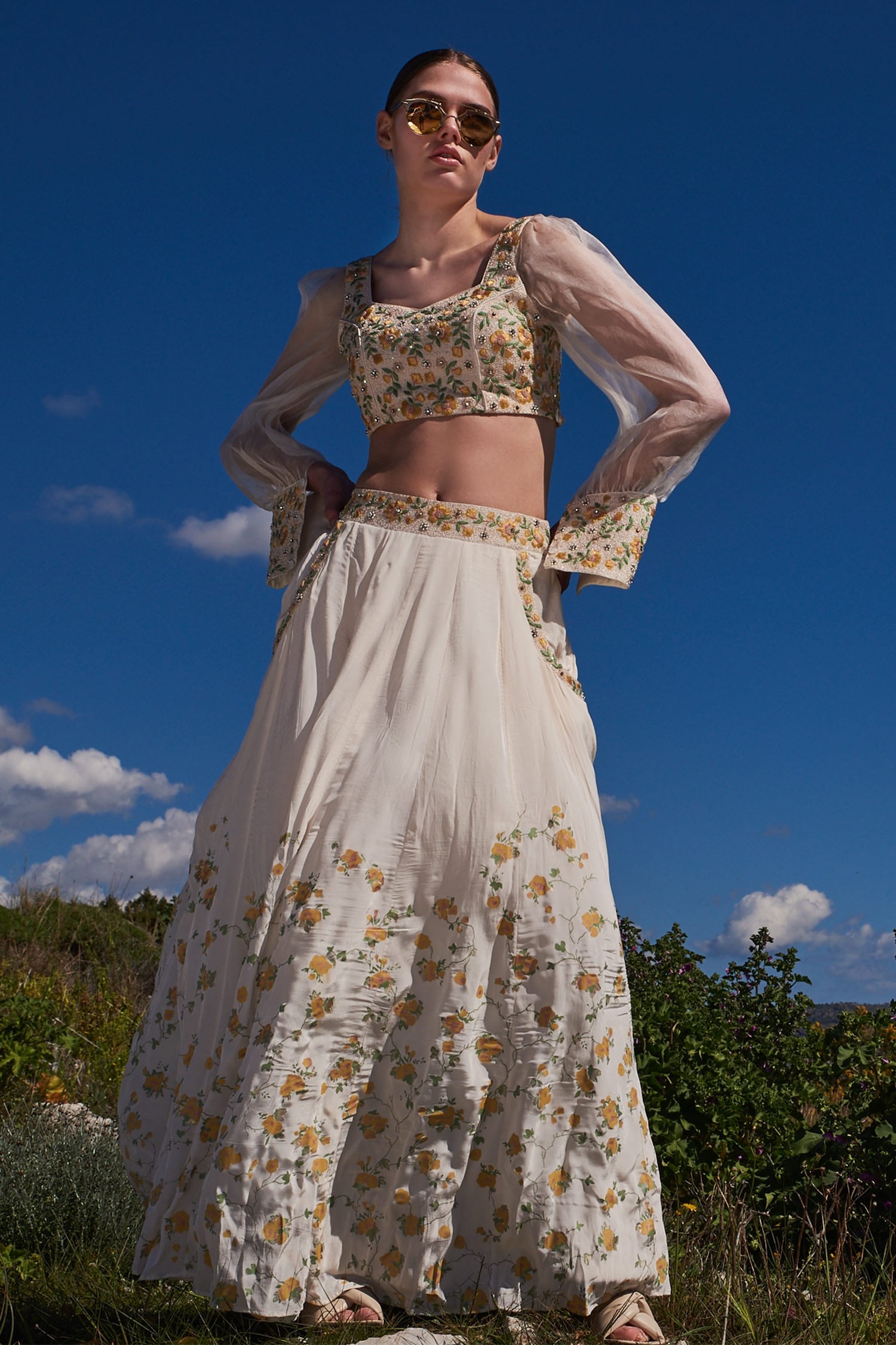 Shakti Crop Top - Haldi cotton – Pilgrim