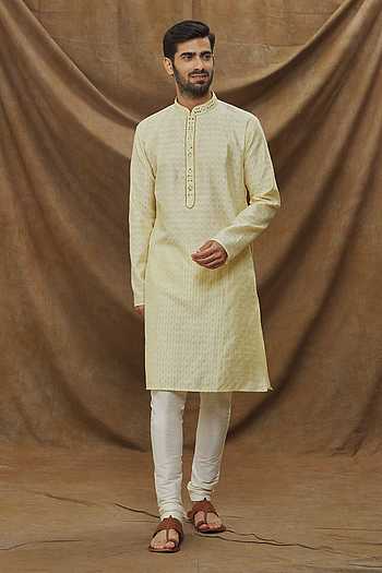 Gold Kurta Art Silk Chudidaar