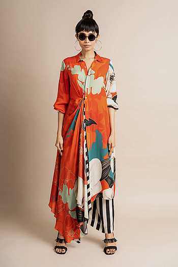 Crepe Digital Print Fabric | 5 Meter, 44 Inches, Unstitched Dress Material main image 1