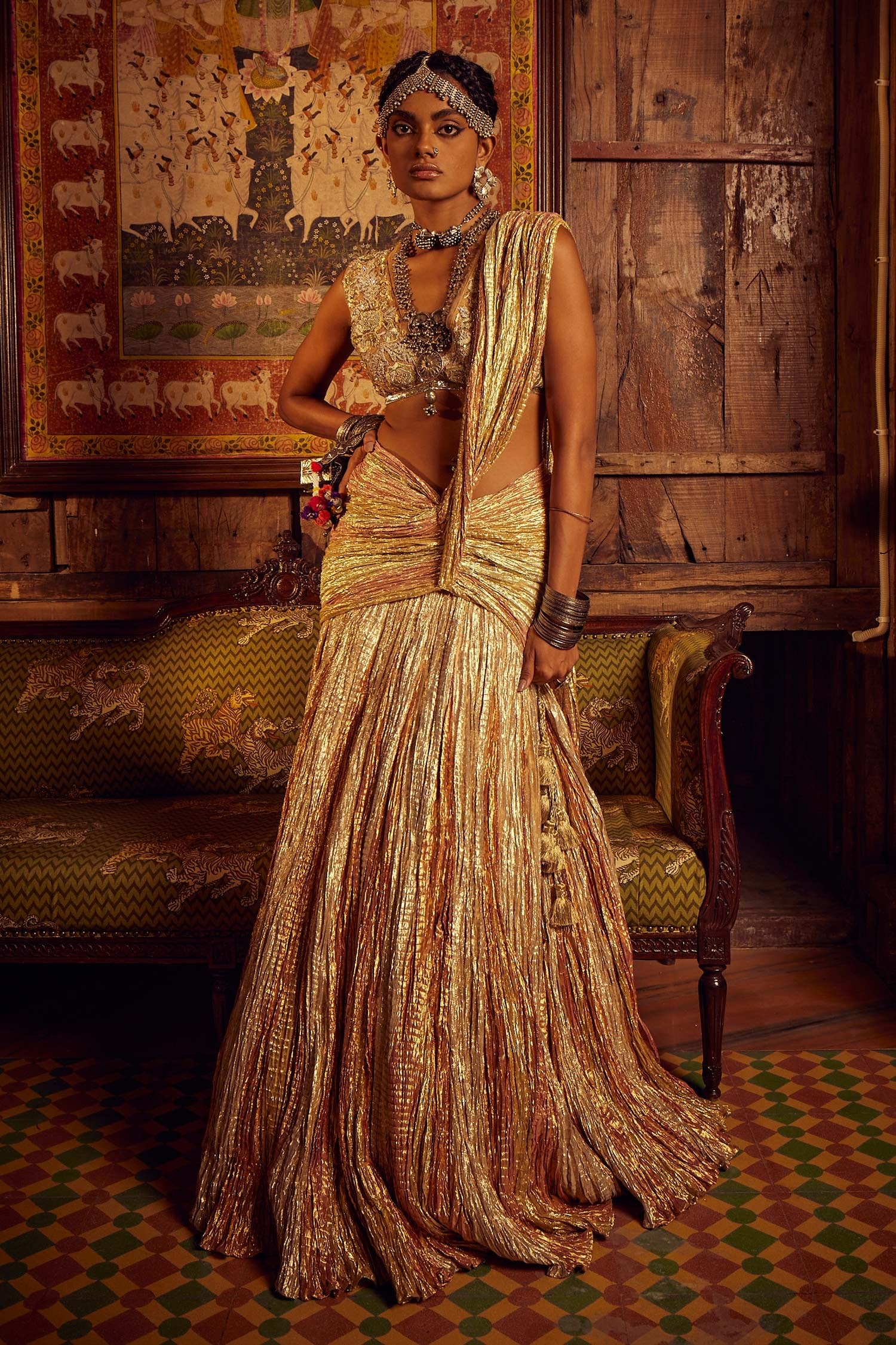 Spark this Festival Season with Kanjeevaram | Half saree designs, Half saree  lehenga, Wedding saree blouse designs