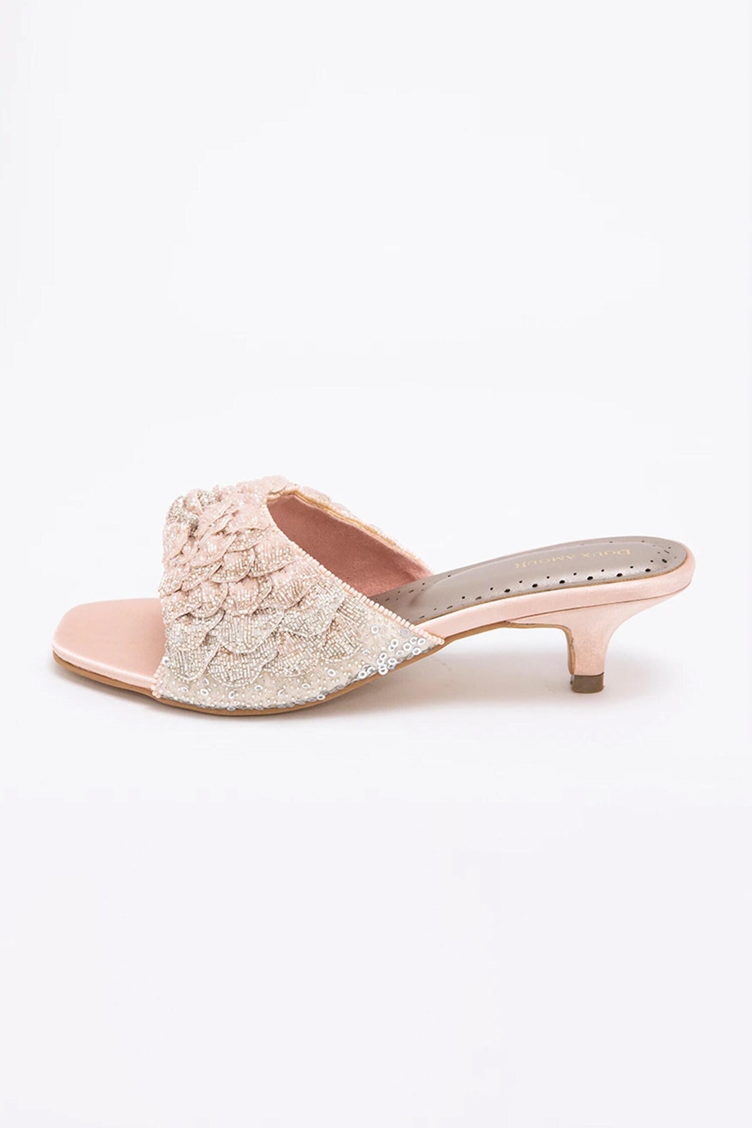 Doux Amour Multi Color Rosalind Belinda Embellished Kitten Heels