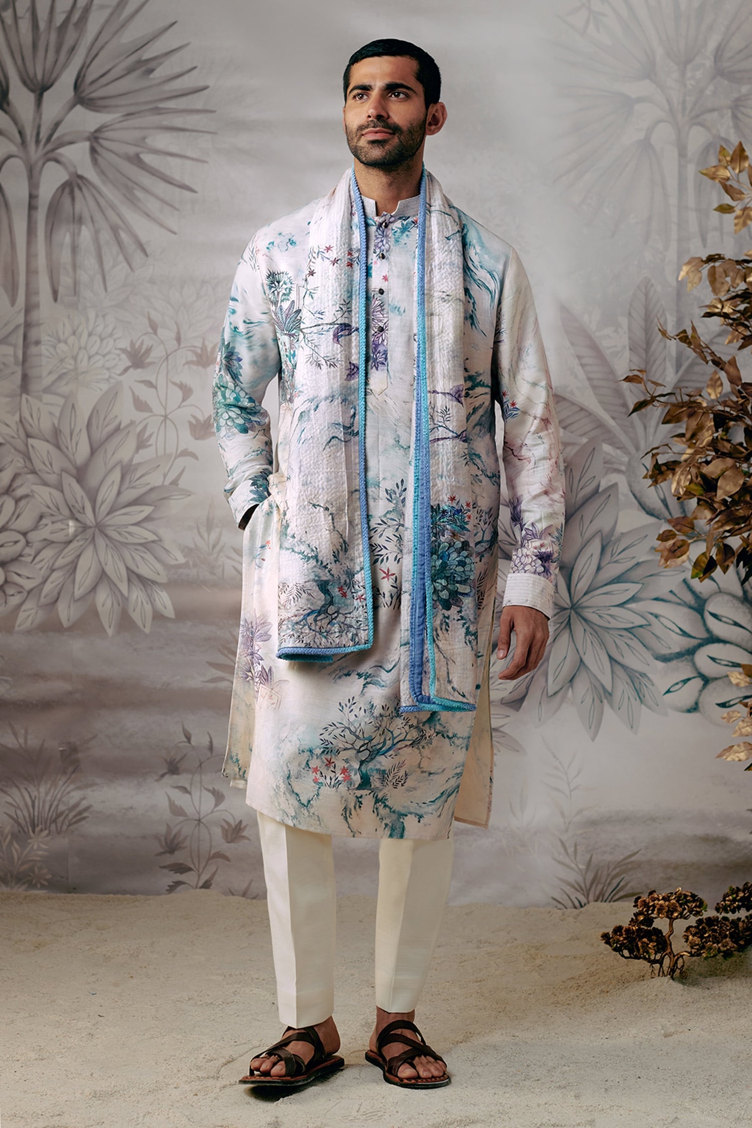 Philocaly Multi Color Space Dye Vann Hand Painted Stole