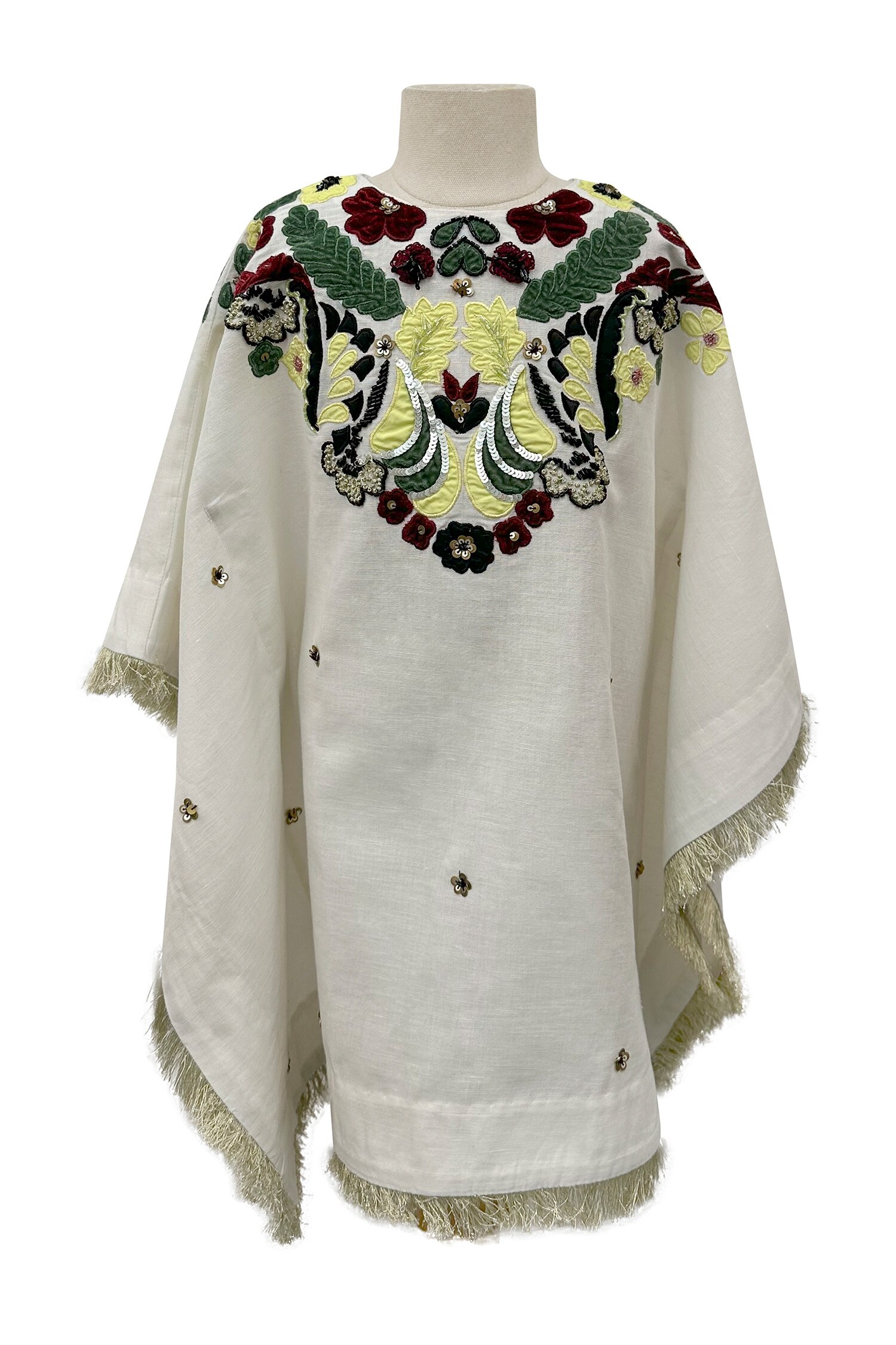 Buy Jasmine And Alaia White Hana Embroidered Kaftan Dress For Girls