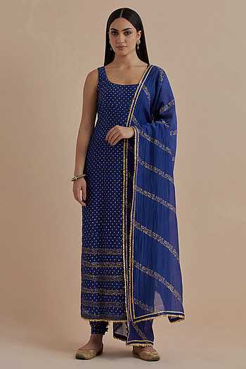 ANTIQUE WHITE AND GOLD FOIL PRINT DUPATTA