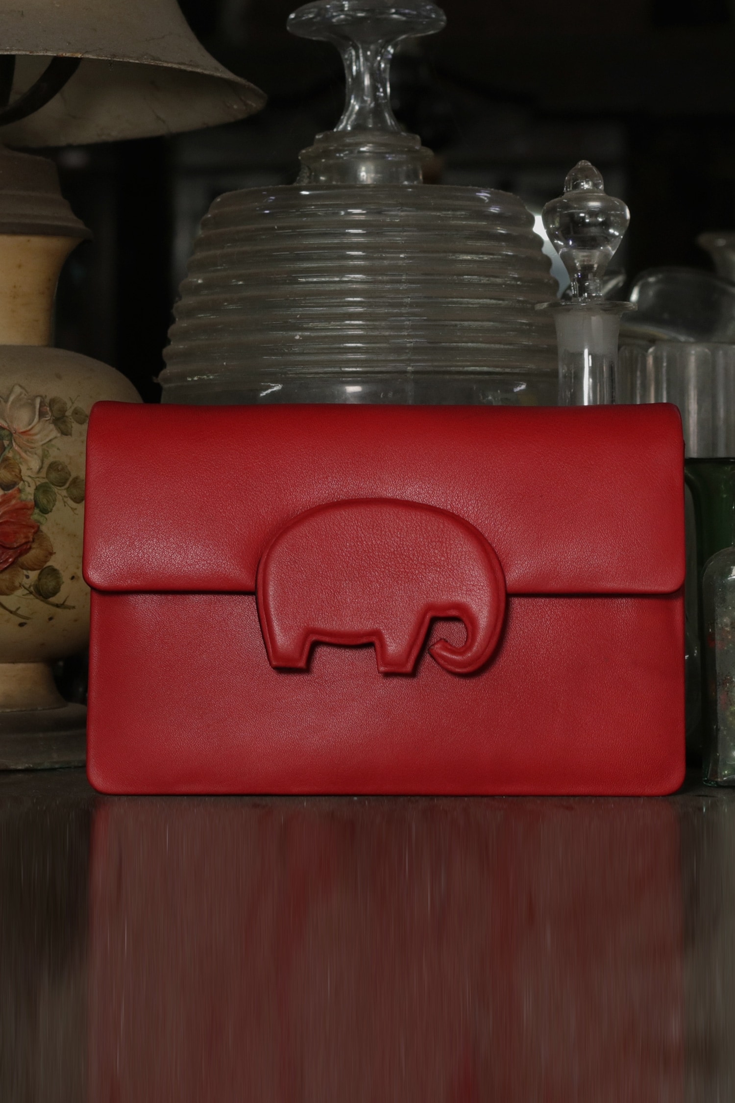 Buy Red Mammoth Rectangle Bag by SAURAV GHOSH Online at Aza Fashions