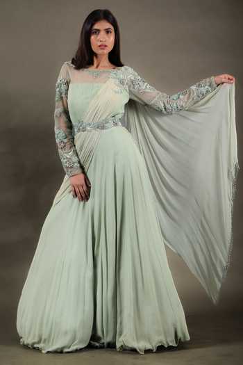 Shop Women's Saree Gowns for Wedding Onilne| Aza Fashions