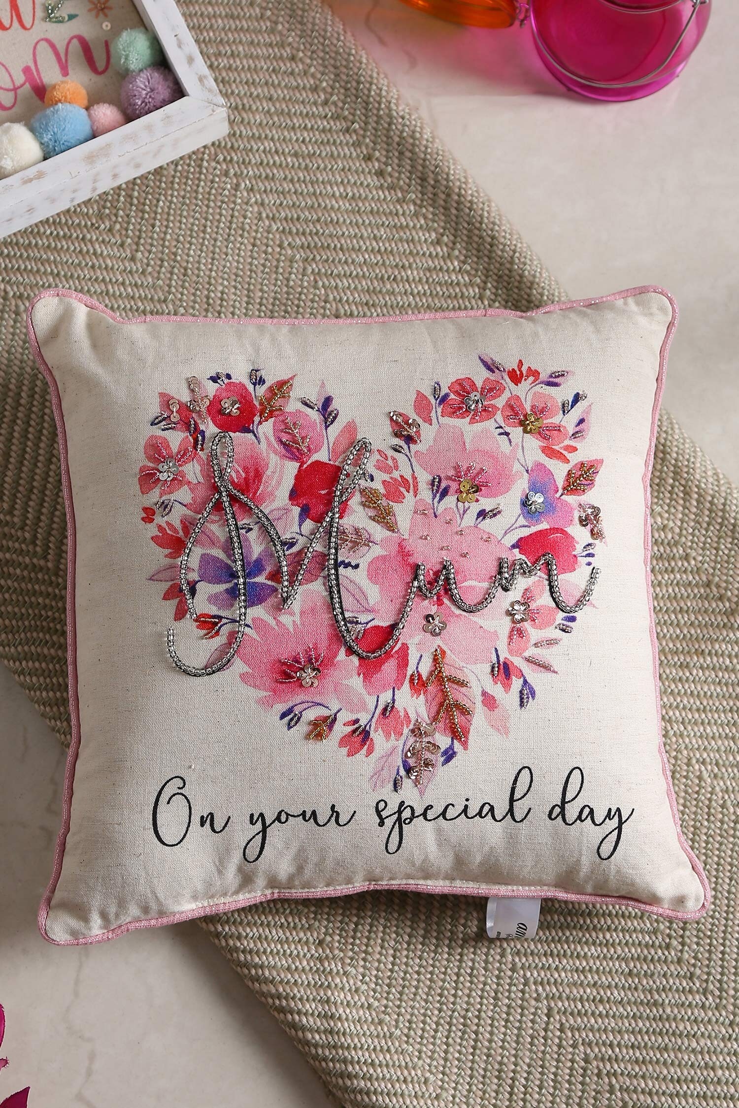 Buy Amoli Concepts Cotton Embroidered Cushion Cover Online Aza Fashions