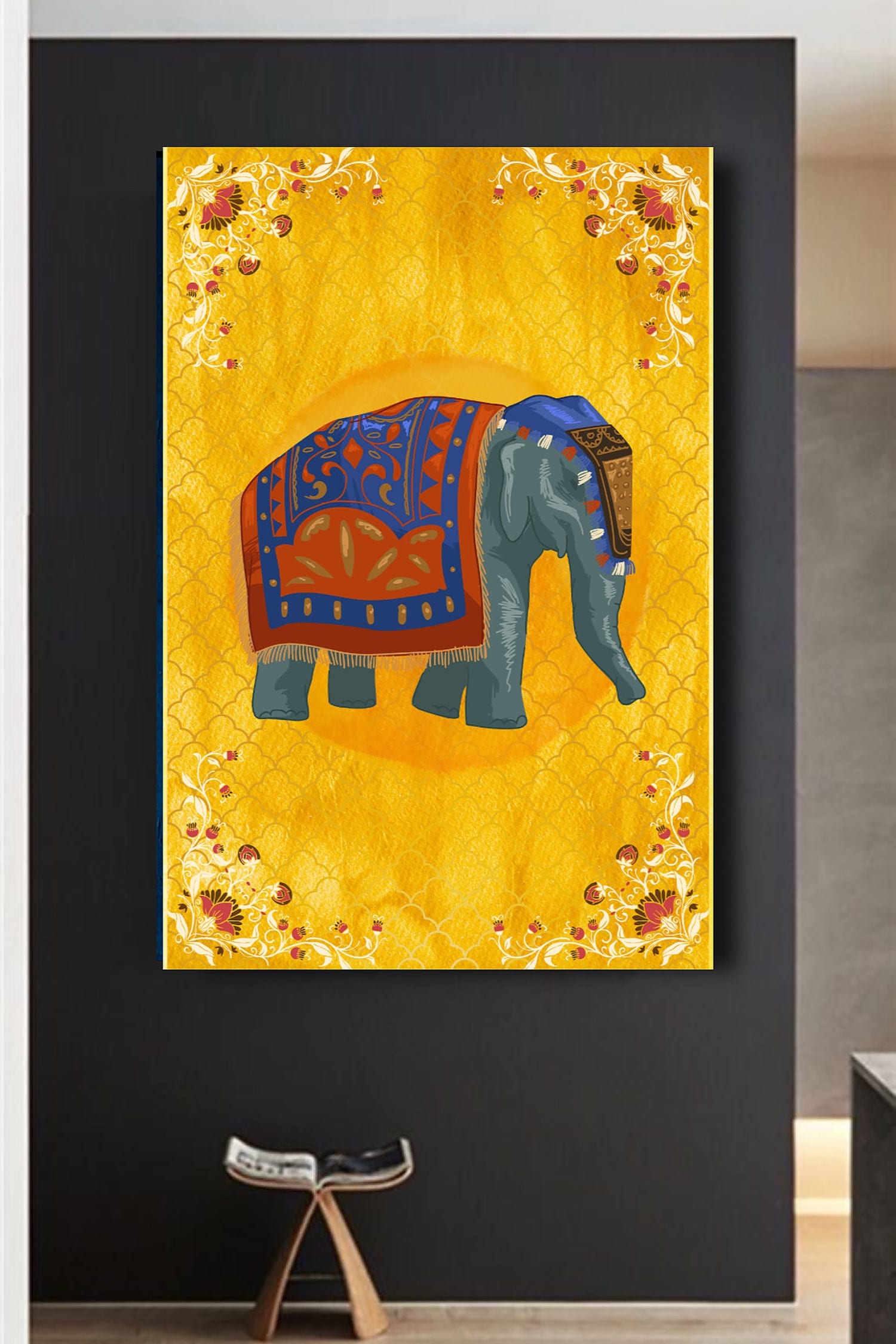 Buy Raffinee Pichwai Elephant Wall Art Online Aza Fashions