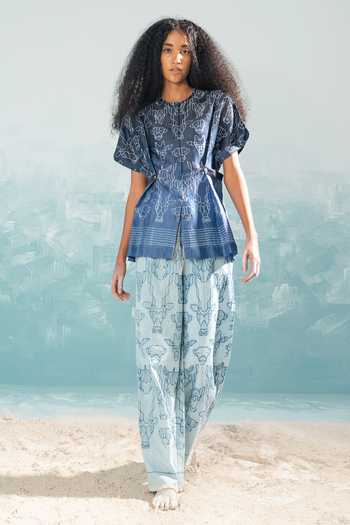 Berry Pink Shibori Tie-Dye Embroidered Mul Cotton Anarkali Top – Premium Ethnic Tops (Medium - 2XL) main image 1