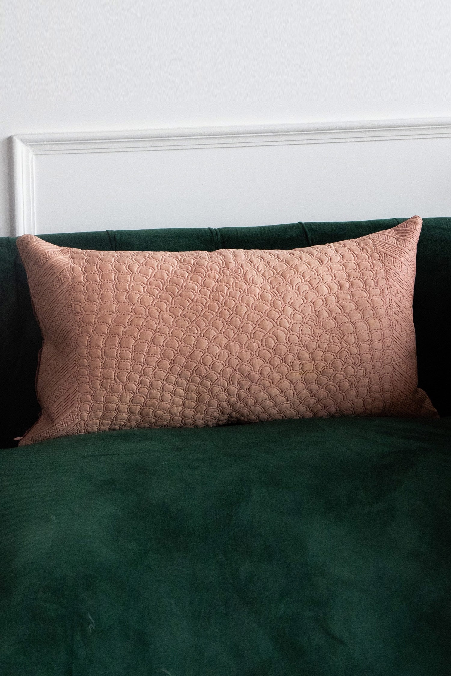 Buy Brown Silk Embroidery Quilted Cushion Cover Set Of 2 by Khaabka