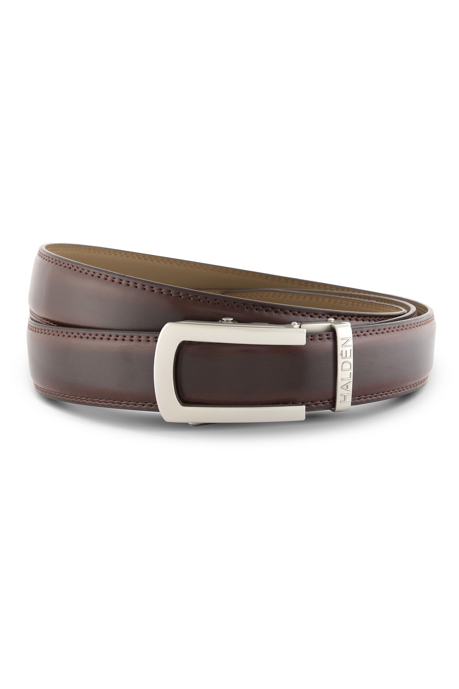 HALDÈN Brown Leather Buckle Belt