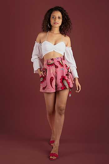 Sorbet Paisley Cropped Trouser