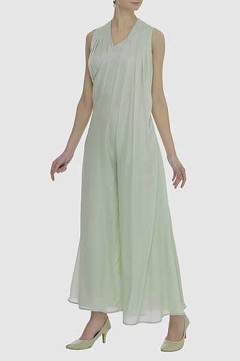 PLEATED JUMPSUIT WITH YOKE MINA MINA