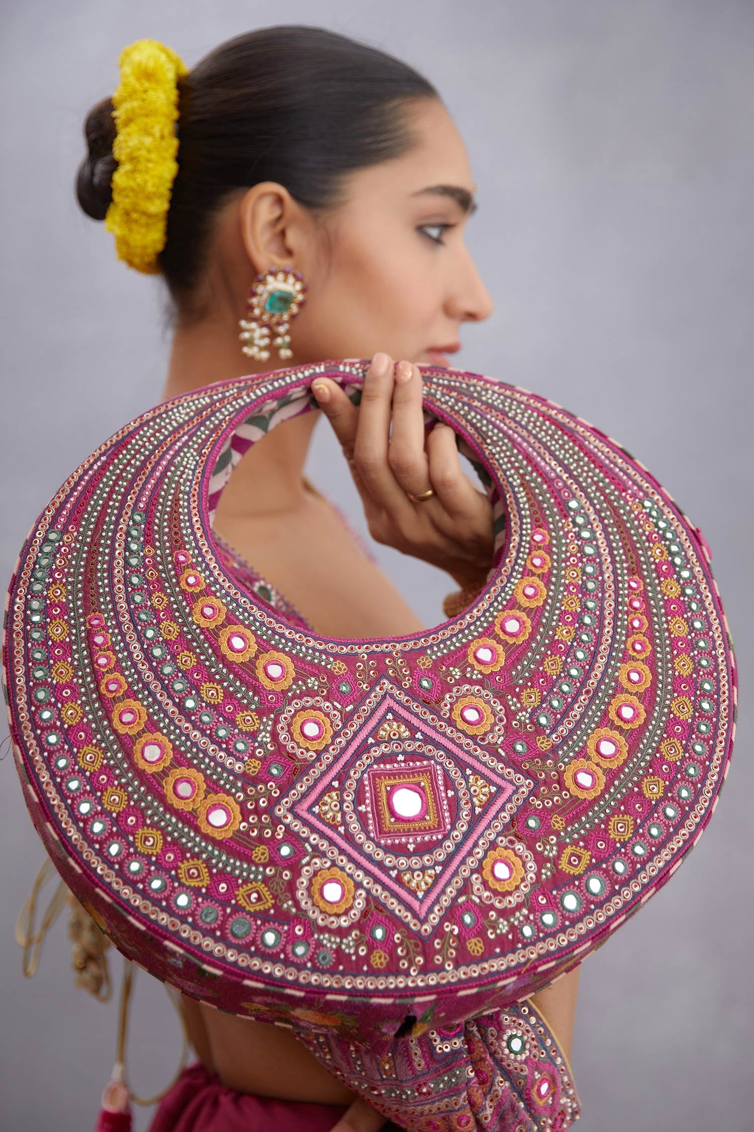Buy Torani Manika Lolita Sheesham Hobo Bag Online | Aza Fashions