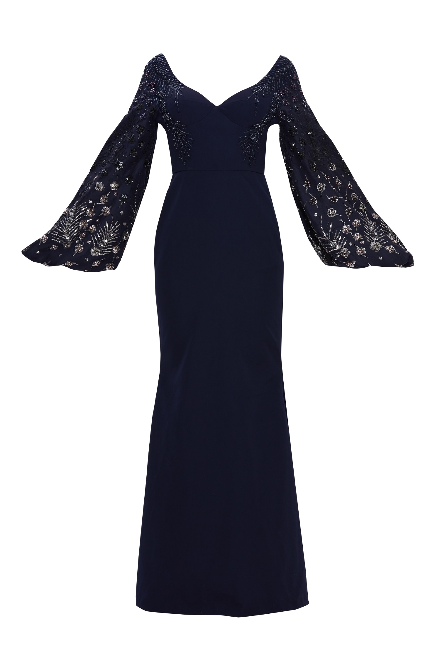 Buy Embroidered Trail Gown By Karleo At Aza Fashions