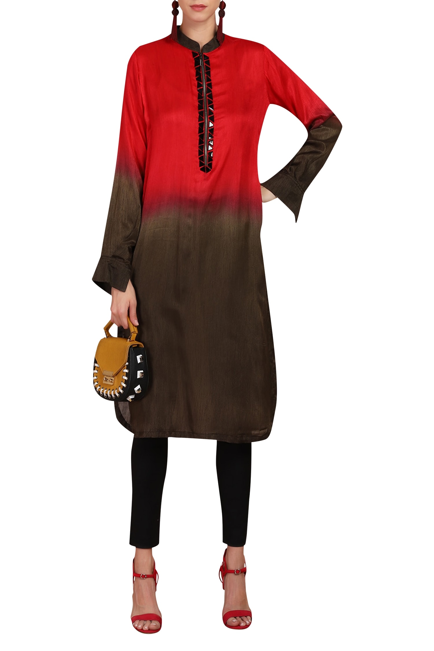 Buy Shaded Side Slit Tunic By Komal Sood At Aza Fashions