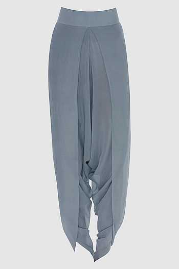 Mirror Work Peplum Low Crotch Dhoti Jumpsuit