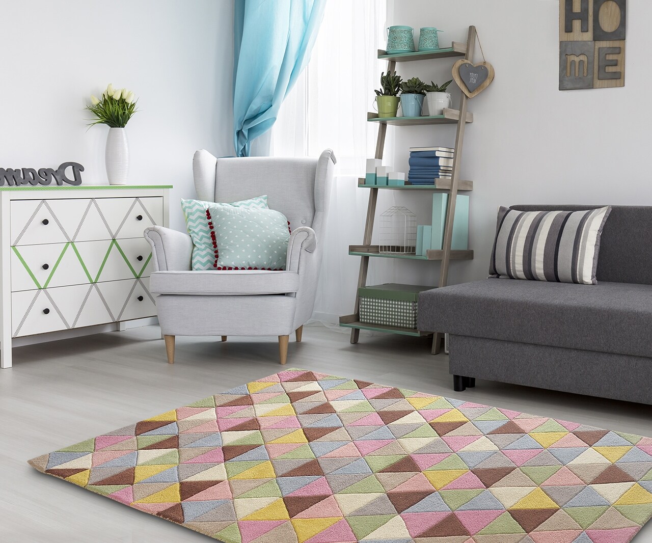 Buy Littlelooms Triangular Design Handcrafted Rug Online | Aza Fashions