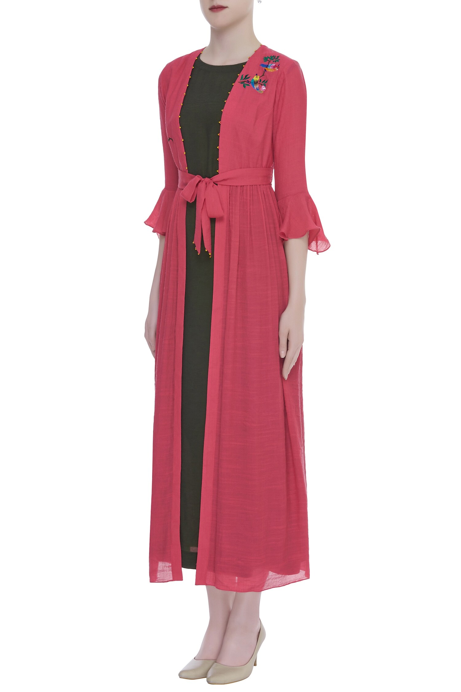 Buy Desert Shine by Sulochana Jangir Embroidered Jacket Kurta Set