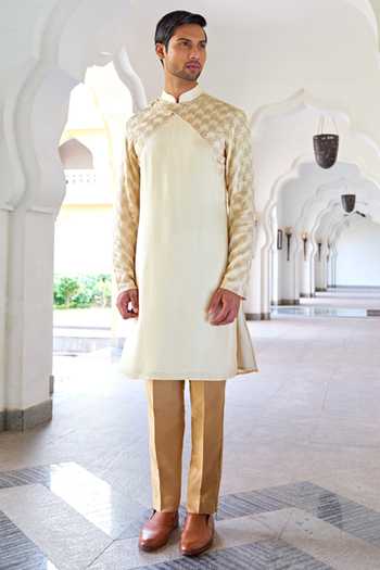 Zehra Sand Gold Kurta Set