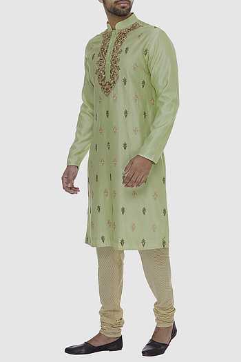 Gold Kurta Jaquard  Churidar