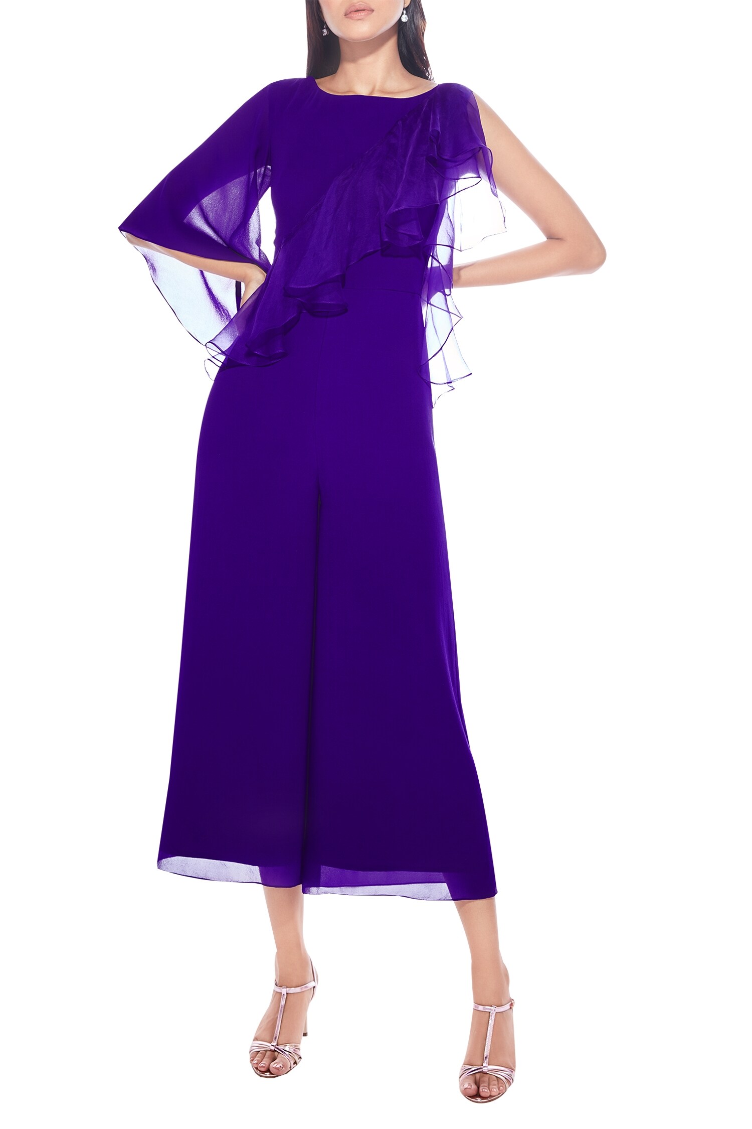 bright purple jumpsuit