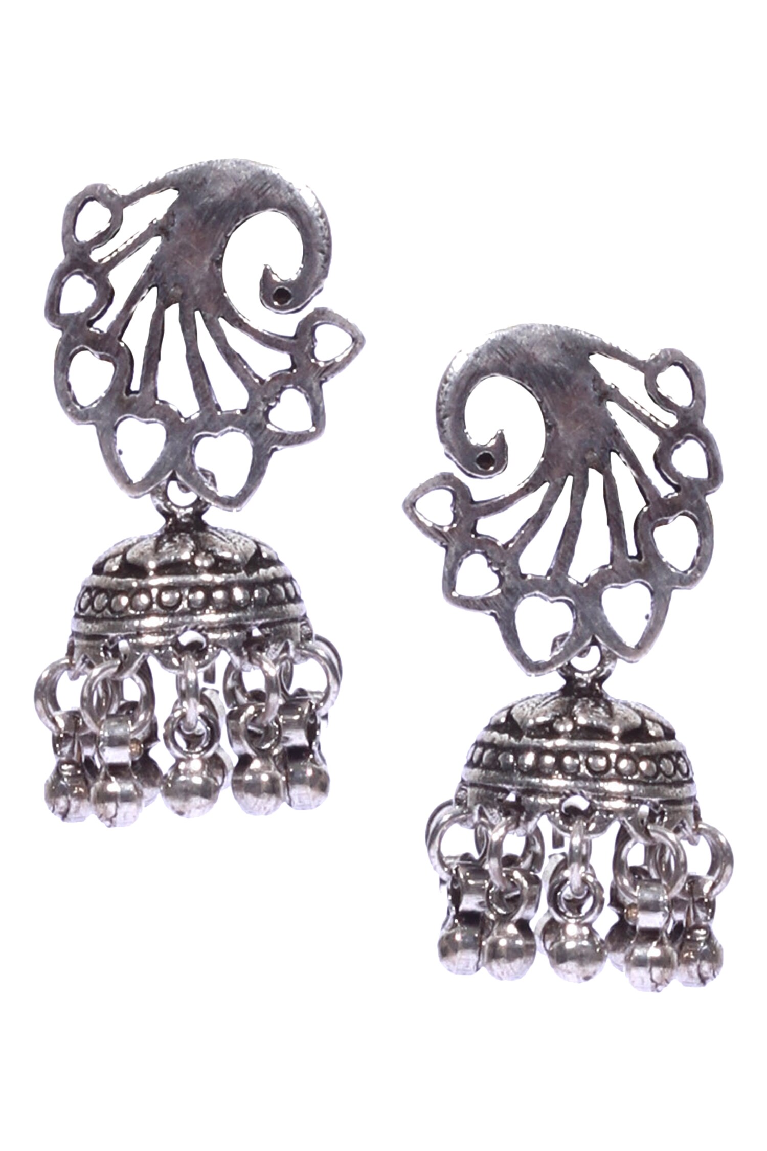 Buy Sangeeta Boochra Peacock Handcrafted Jhumka Earrings Online Aza