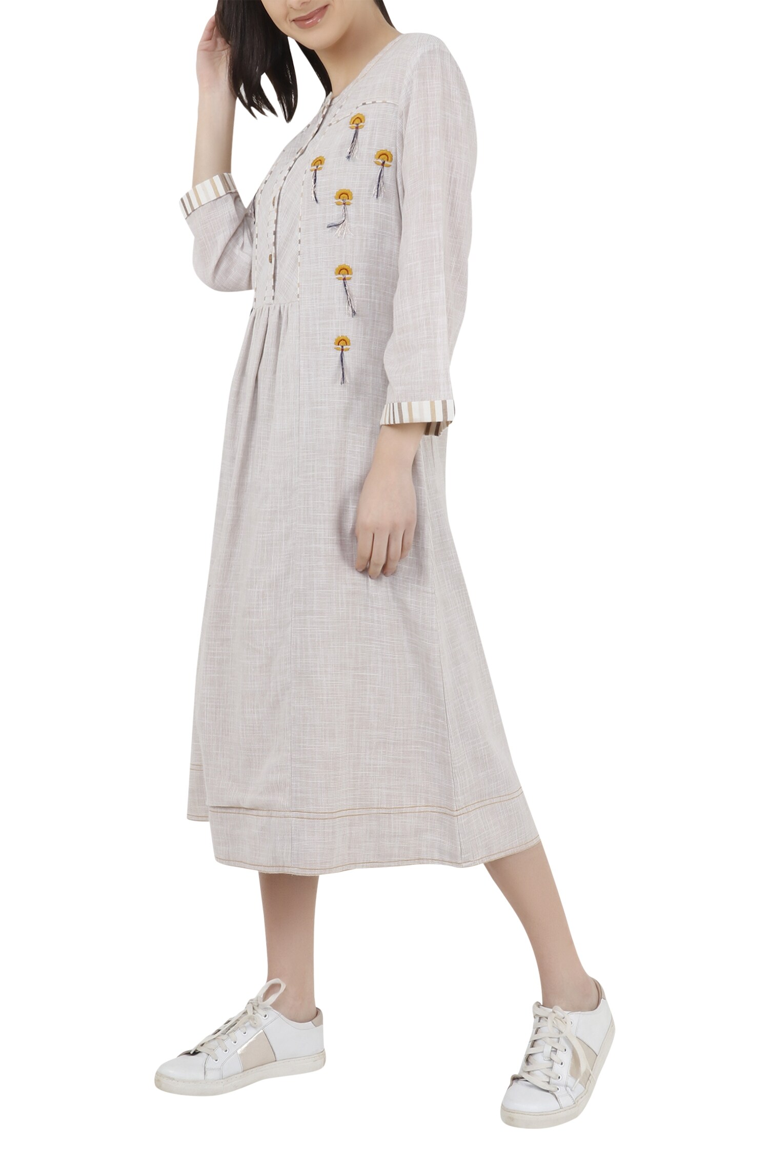 Buy Tassel Embroidered Dress by S & V Designs at Aza Fashions