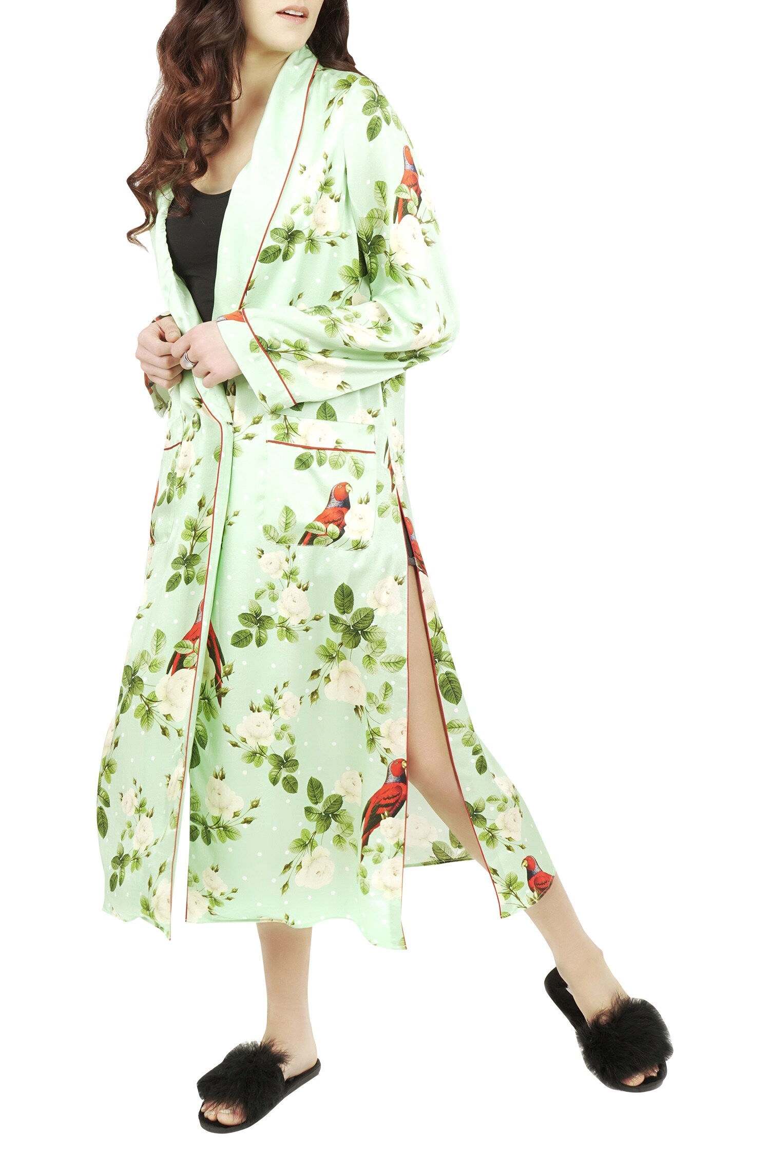 floral print robe