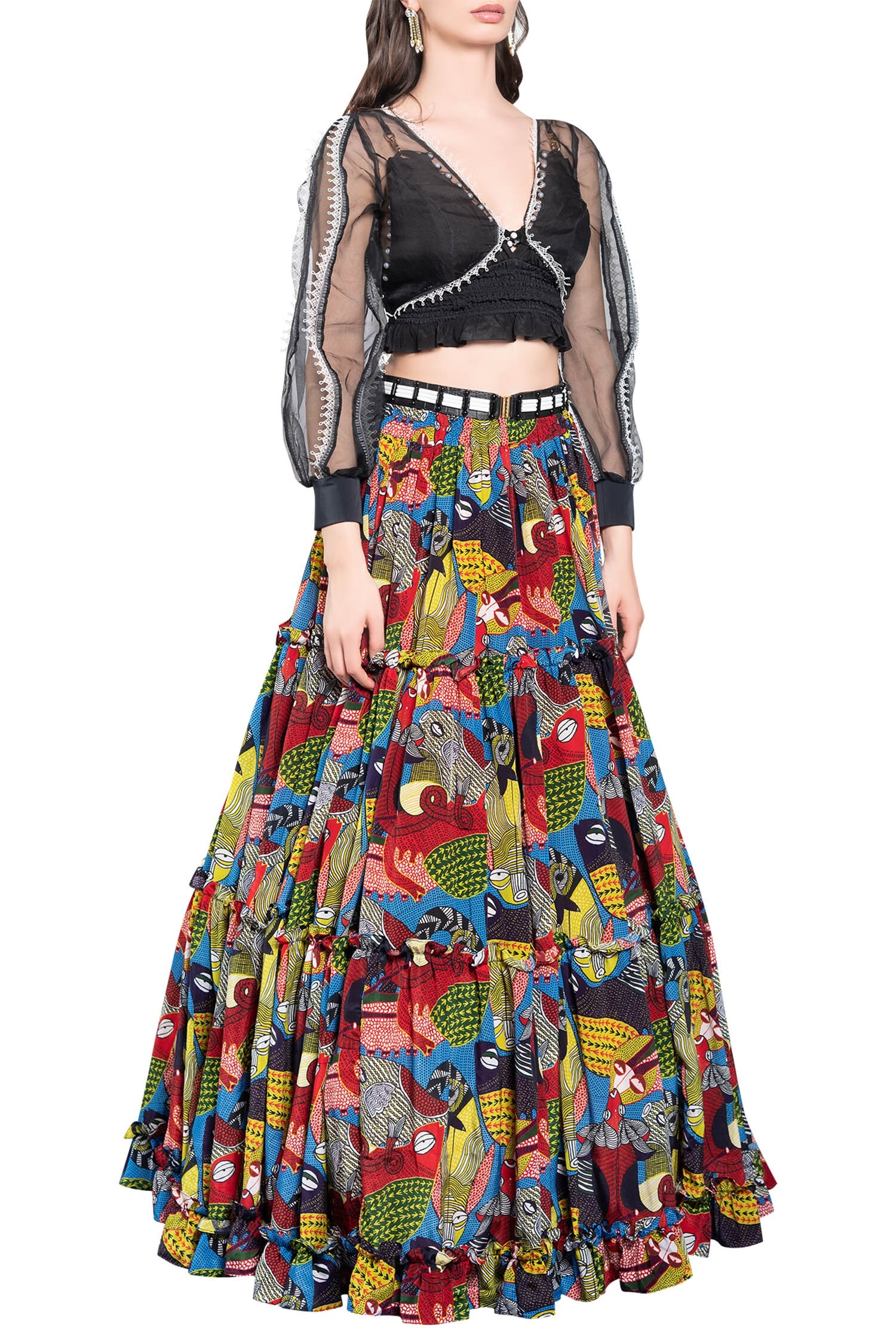 printed long skirts