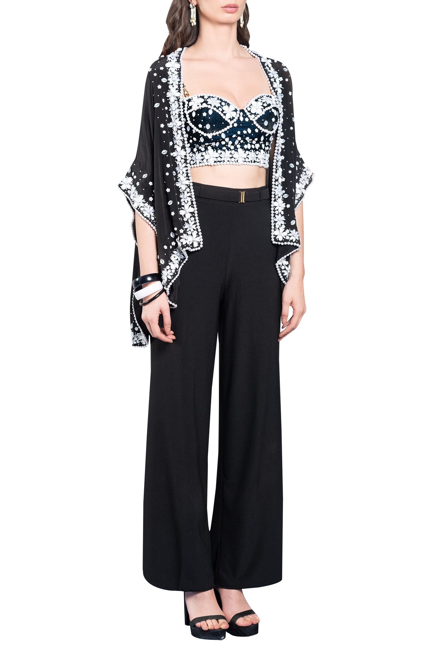 embroidered bustier top