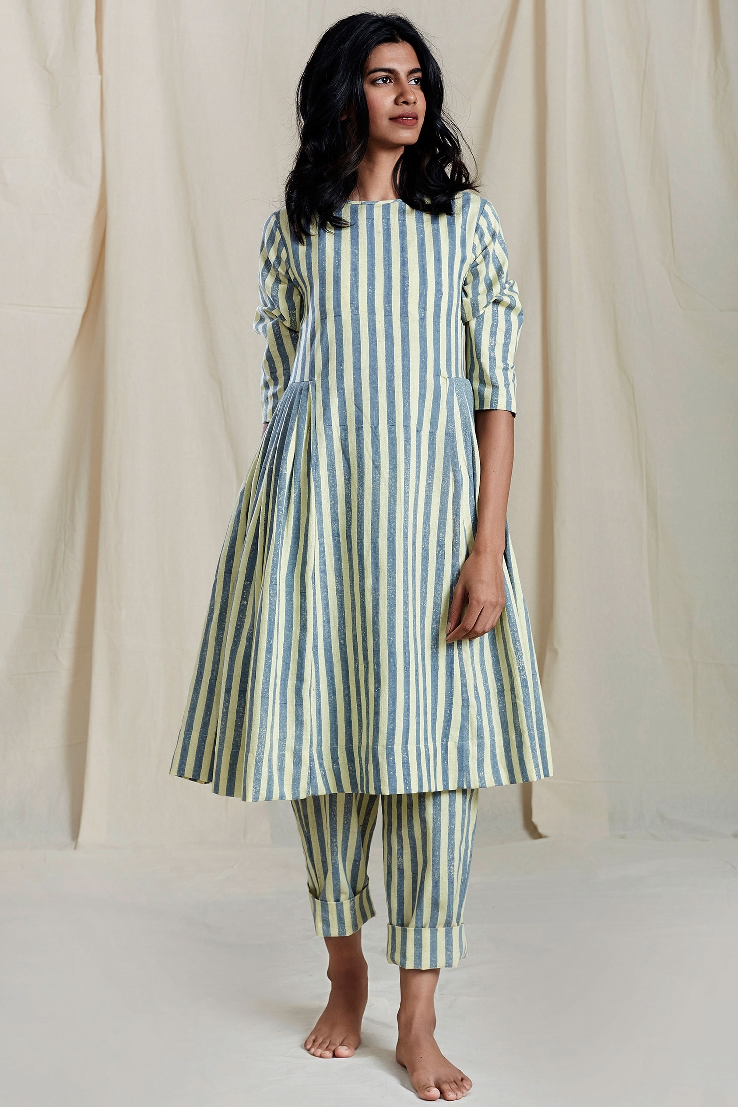 Buy Handloom Cotton Dress by Mati at Aza Fashions