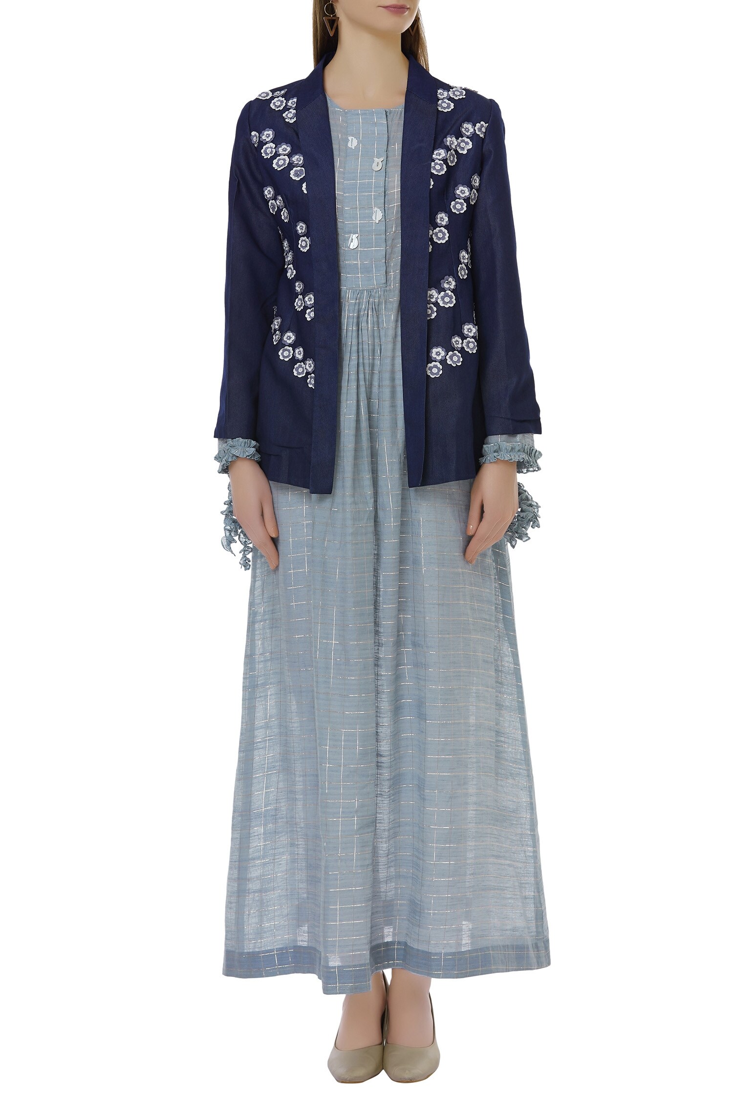 Buy Hand embroidered jacket by Aalyxir at Aza Fashions