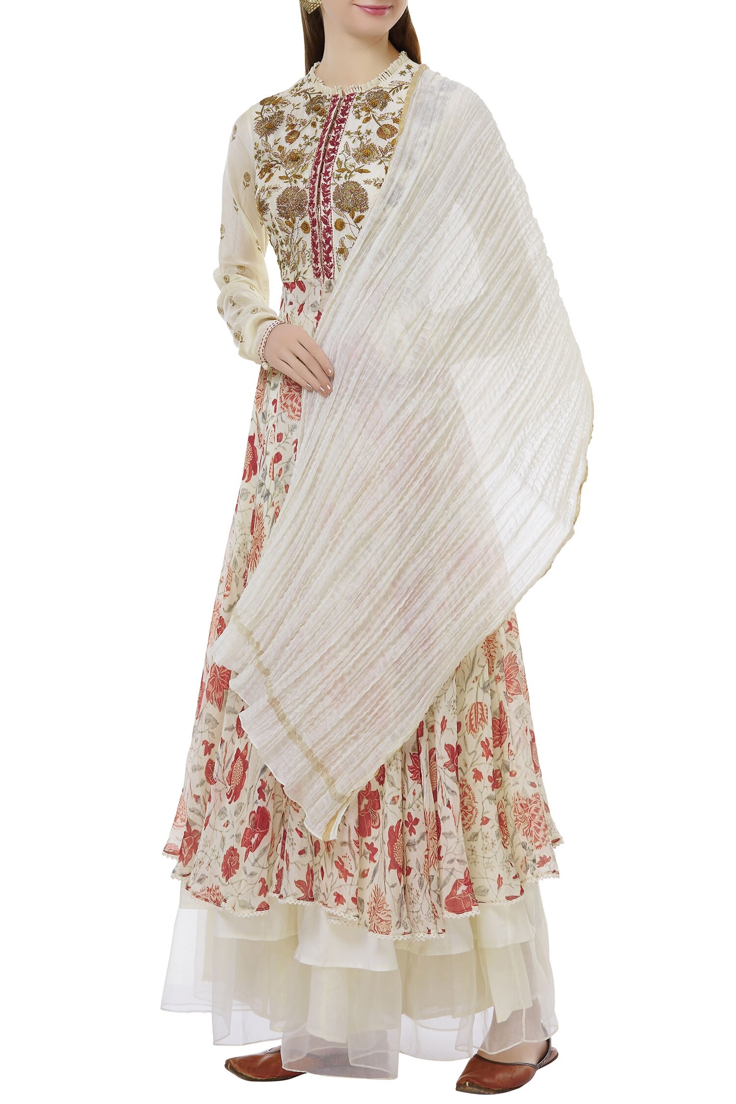 Buy Neeta Bhargava Off White Cotton Silk Embroidered Kurta Set Online Aza Fashions 8009