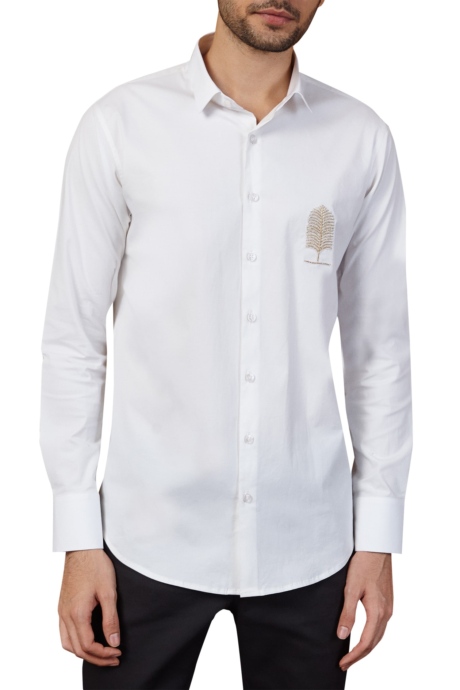Buy Cotton embroidered shirt by Seven at Aza Fashions