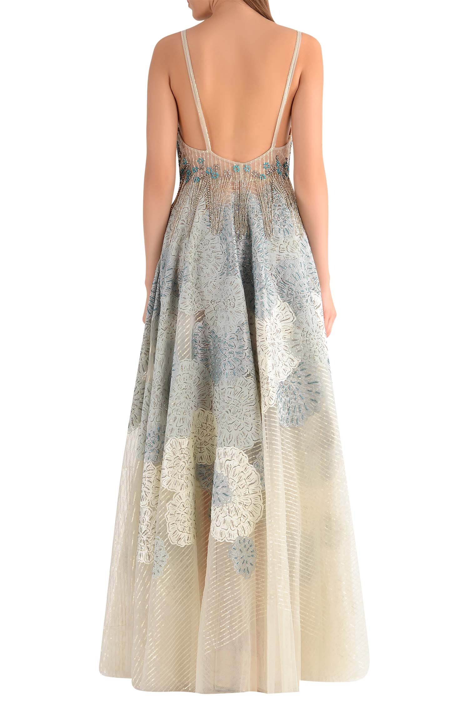 gown with flare hand