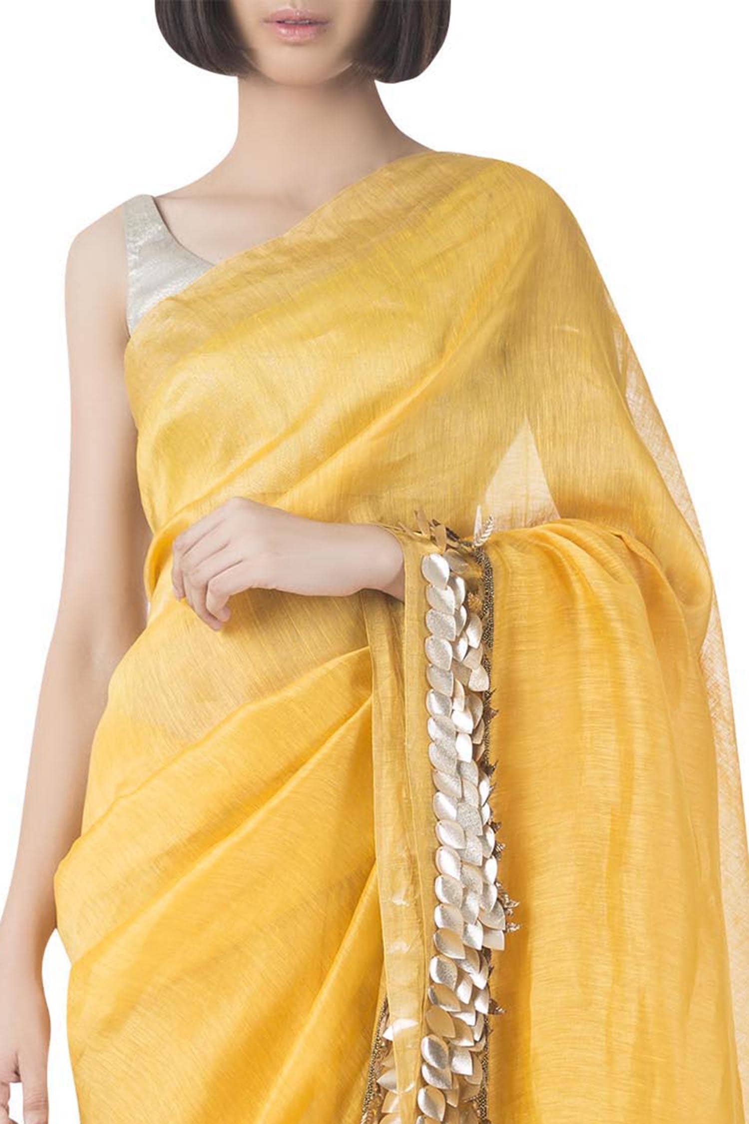 Buy Saksham Neharicka Linen Silk Saree Online Aza Fashions