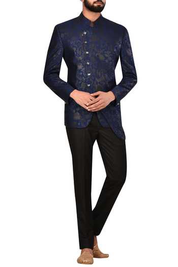 Buy Arihant Rai Sinha - Men Asymmetric Bandhgala with Pants Online | Aza Fashions