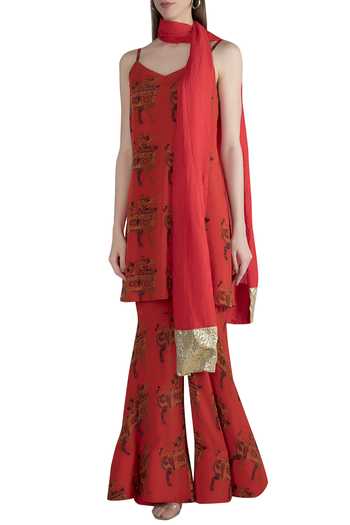Buy Printed Kurta Sharara Set by Masaba at Aza Fashions