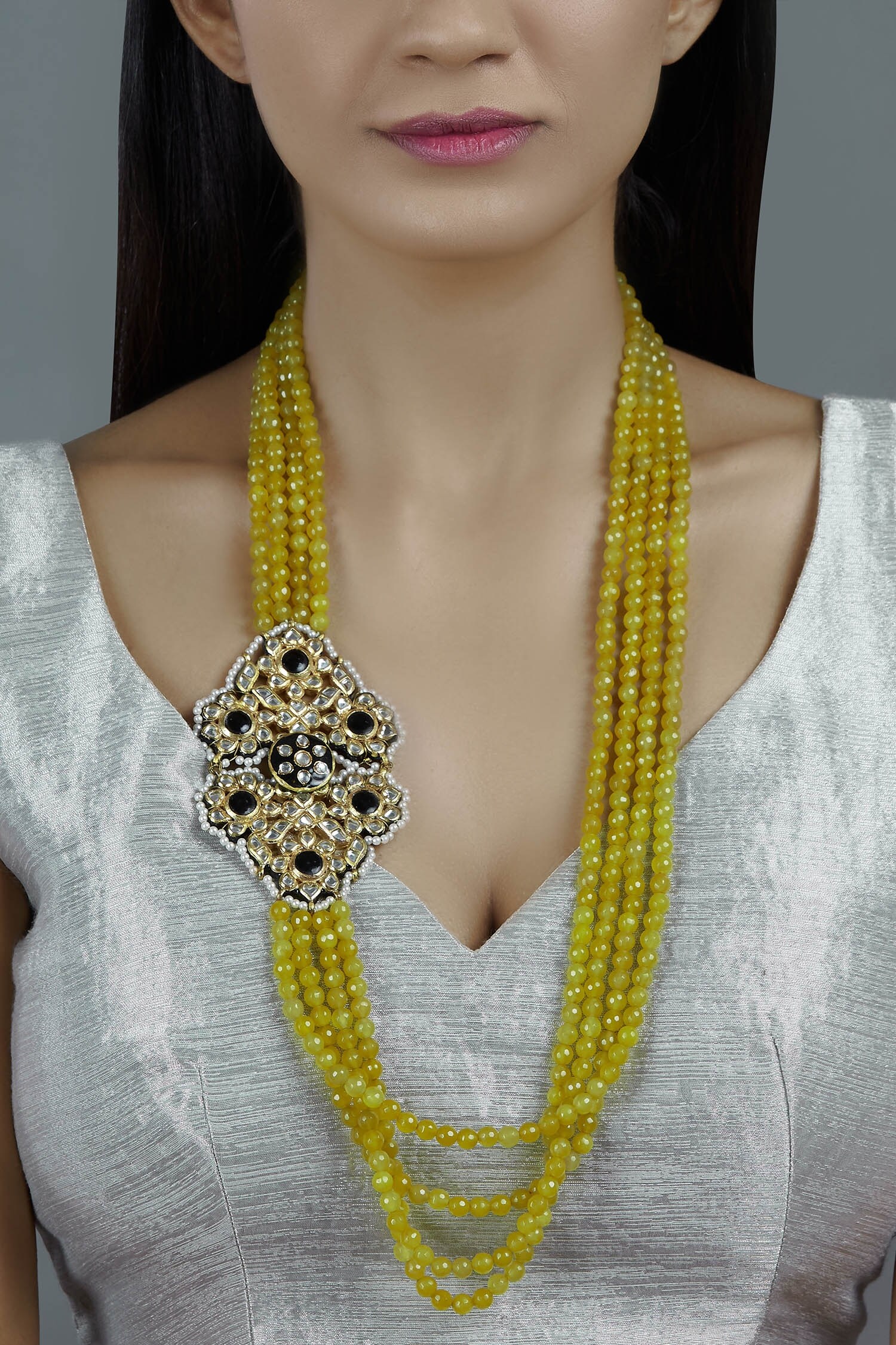 Buy Just Jewellery Meenakari Layered Long Necklace Online Aza Fashions