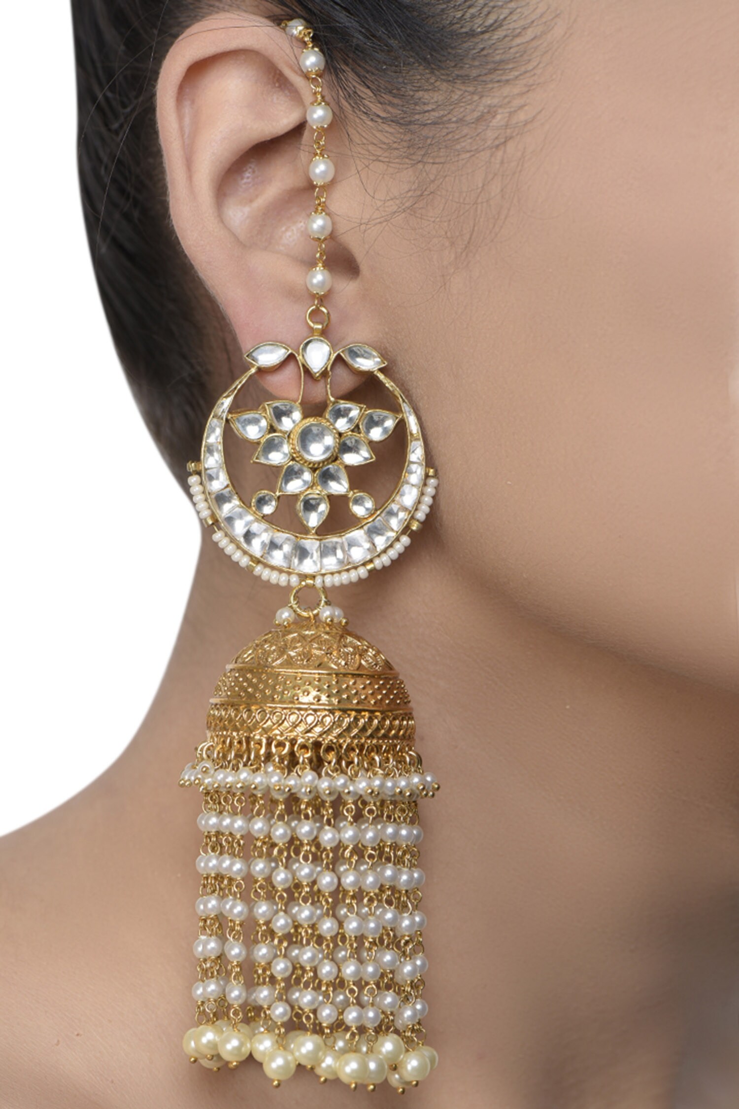 Buy Anjali Jain Bead Crystal Jhumka Earrings Online Aza Fashions