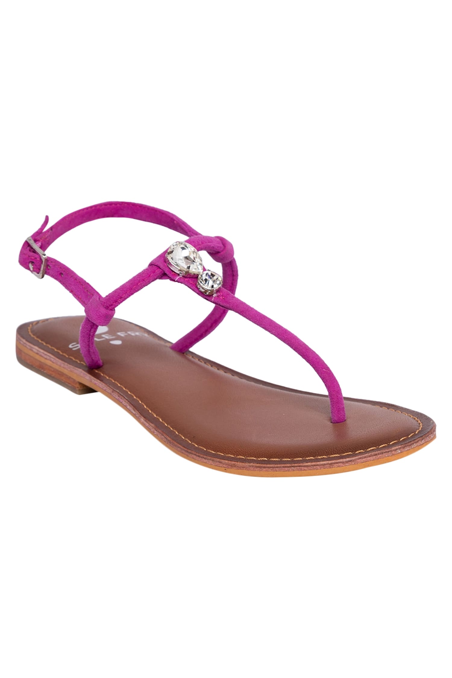 Buy Sole Fry Pink Sling Back Flat Sandals Online | Aza Fashions