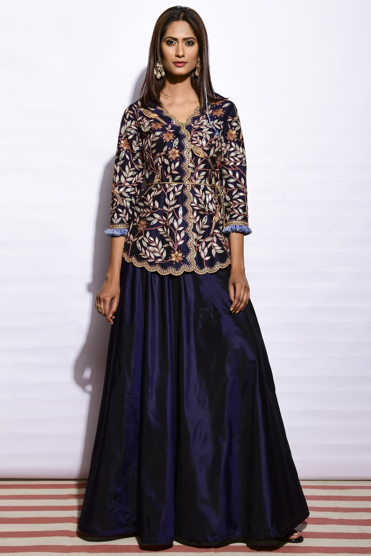 party wear kurta skirt set