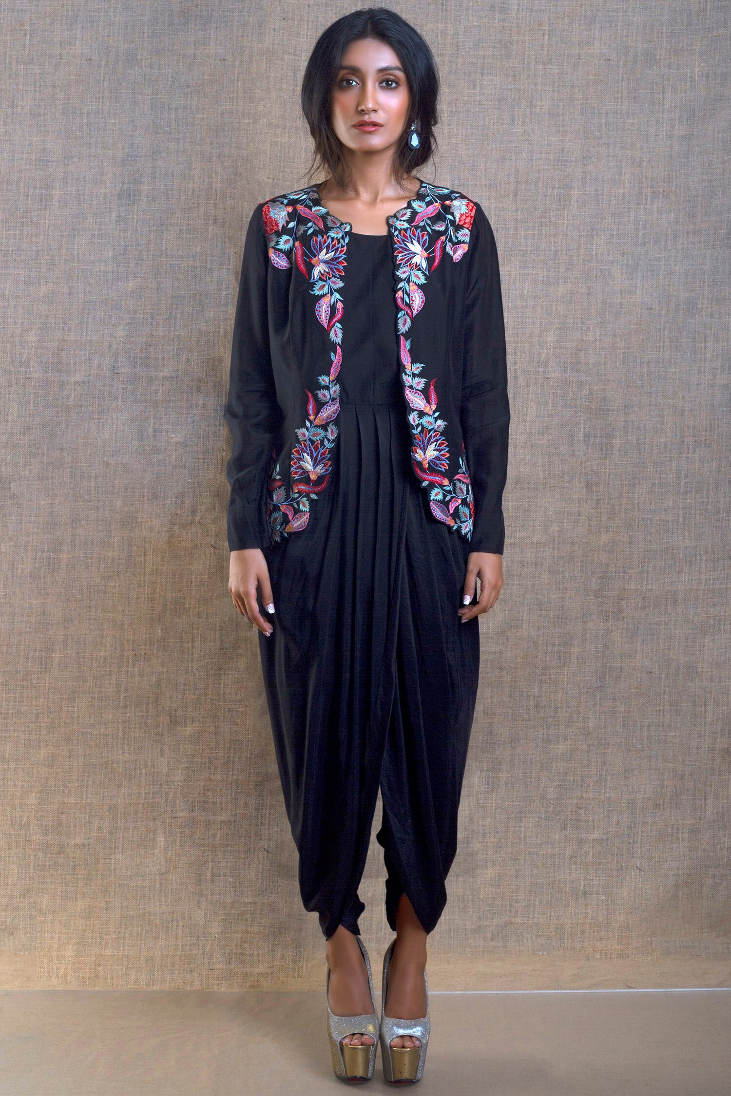 dhoti jumpsuit with jacket