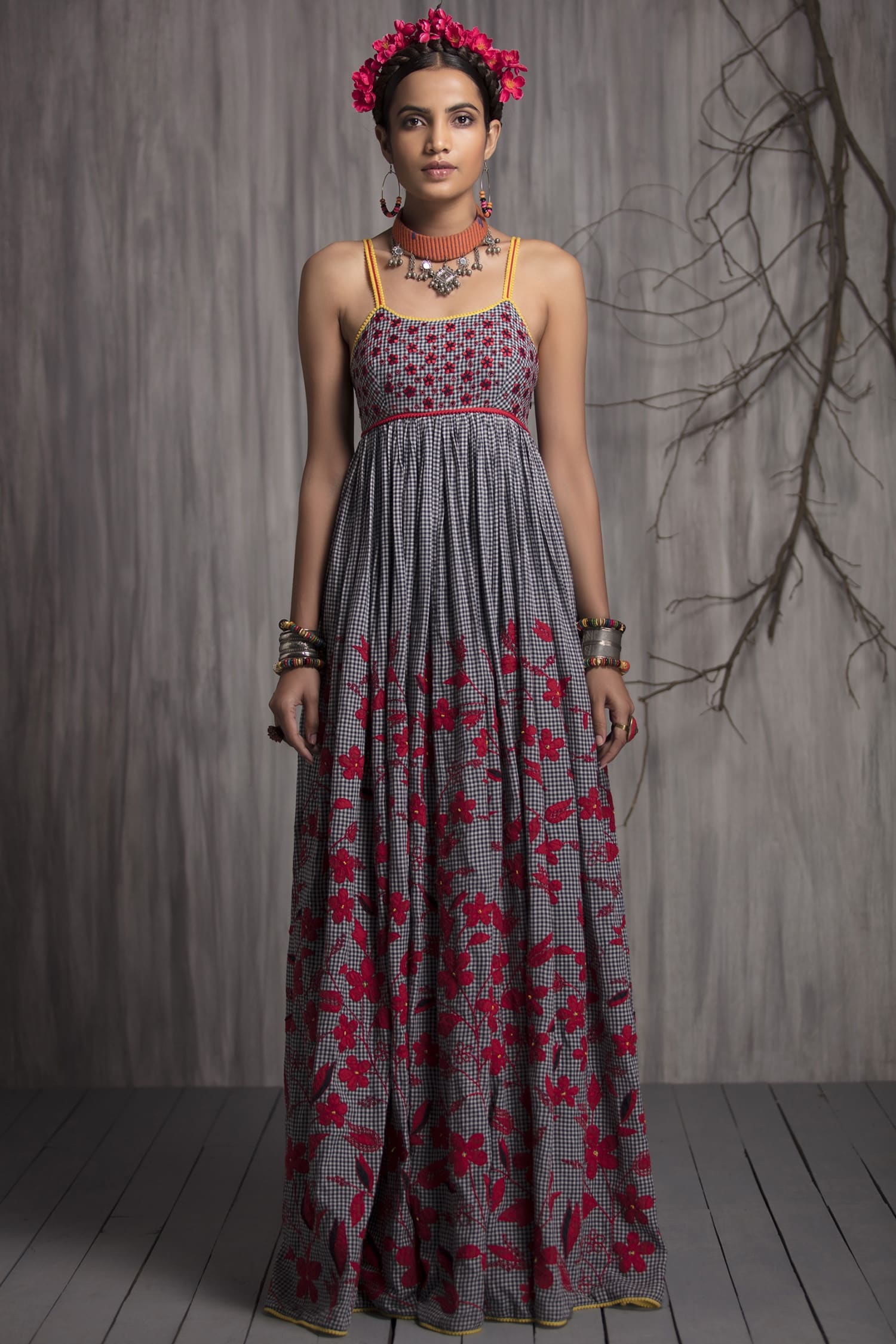 Cotton Embroidered Maxi Dress ...